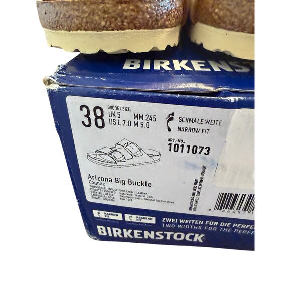 Birkenstock Brown/Cognac Arizona Big Buckle Sandal Size 7 - Picture 9 of 11